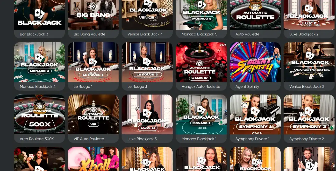 Интерфейс Vegas Grand casino на десктопе